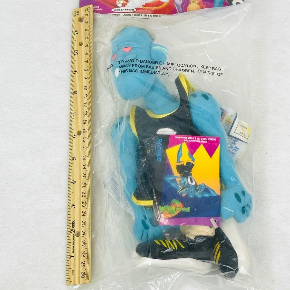 Vintage 1996 McDonalds Space Jam Monstars Blanko Plush Toy New In Bag 11